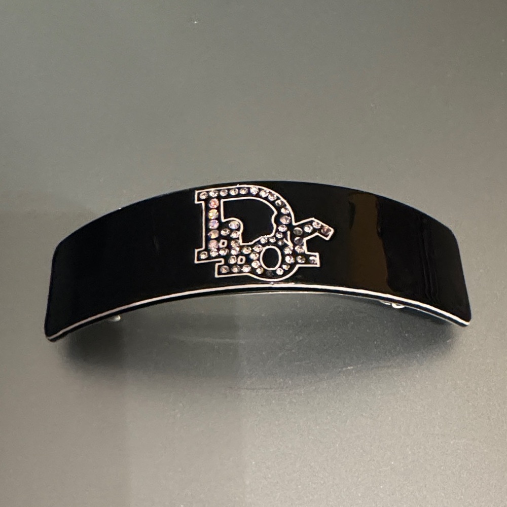 Vintage Dior Black Automatic Hair Clip
